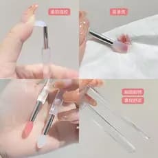 Capa portátil Anti-poeira máscara labial escova lantejoulas sombra escova batom escova de maquiagem de viagem escova de