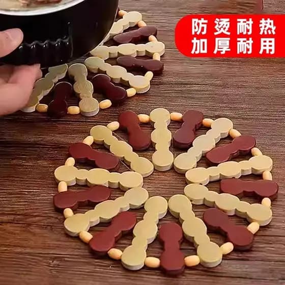 Almofada de isolamento de bambu grande caçarola almofada de mesa Anti-escaldante grosso Placemat tigela almofada de prat
