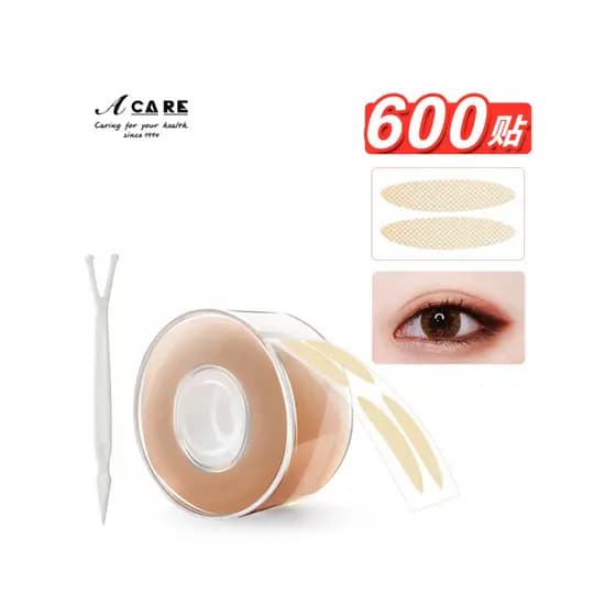 Pq801-600 adesivos de pálpebra dupla tiras de fibra invisível Natural transparente renda puxar linha olhos grandes estil