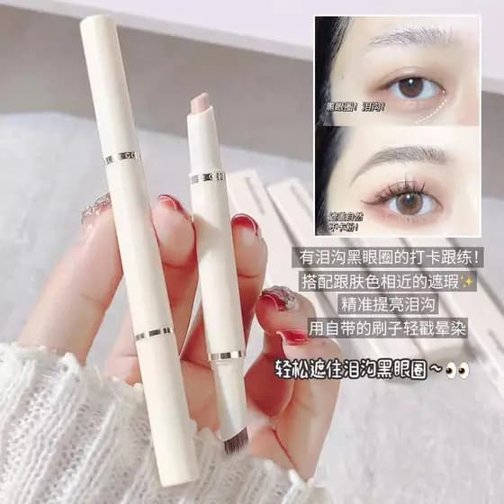 Caneta corretiva de duas cabeças, loja principal, oficial, genuína, à prova d'água, profissional, bolsa para os olhos, c