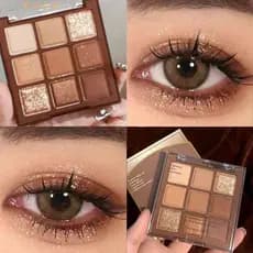 Paleta de sombras Jiugongge de Chocolate genuíno Glitter perolado fosco cor terra puro desejo maquiagem Nude barato estu