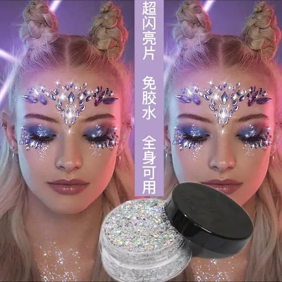 Autêntico palco maquiagem sombra Glitter lantejoulas Gel brilhante rosto vara cabelo cosméticos desempenho maquiagem ded