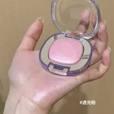 Iluminador rosto iluminador Glitter pó iluminador em pó claro delicado sedoso Natural iluminador Blush dupla utilização