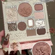 Anjo palácio rosa paleta de sombras borboleta paleta barato Blush destaque paleta tudo-em-um novo estilo leite chá terra
