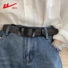 Puxar para trás cinto feminino 2026 novo estilo cinto de couro genuíno com saia Jeans feminino All-Match cinto feminino