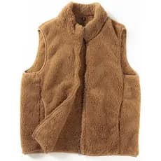 Coral velo colete inverno japonês simples Casual gola alta colete quente masculino fino-ajuste All-Match Cardigan sem ma