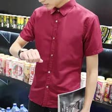 Noivo camisa de seda gelo masculina de manga curta casamento padrinhos vinho vermelho verão Casual camisa branca masculi