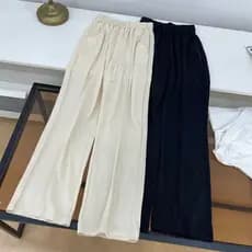 High-End primavera verão Drape mais magro olhar feminino verão fino novo estilo Casual solto em linha reta calças de per