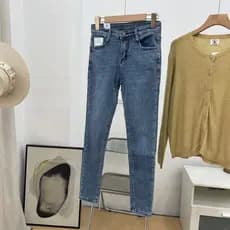 Americano Retro Jeans 2026 primavera novo estilo cintura alta magro-ajuste mais magro olhar calças magras feminino A#18