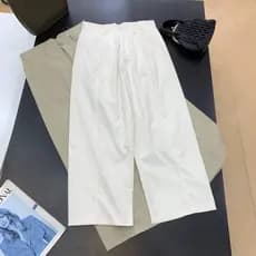Camisa outono em linha reta cintura alta mais magro olhar All-Match simples cor sólida nicho Retro calças femininas H#29