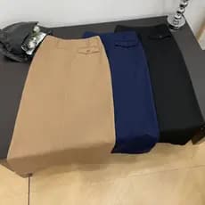Saia outono inverno novo estilo cintura alta mais magro olhar All-Match Split Design saia reta feminina L#7