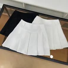 Saia preta feminina primavera cintura alta saia plissada novo estilo saia curta A linha saia 0 meia saia guarda-chuva E#