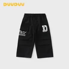 DUUUDUU Macacão de bebê calças casuais 2026 novo estilo primavera outono crianças calças pretas estilo coreano calças pa
