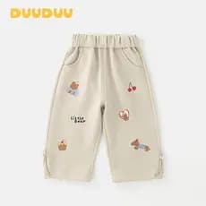 DUUUDUU estilo coreano 2025 primavera outono masculino feminino calças de bebê Casual na moda tipo a roupas de passeio c