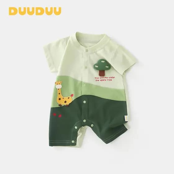 DUUUDUU Little Tree Essence Masculino Feminino Macacão de Bebê Classe a Bebê Onesie Roupas Recém-nascidos Bebê Verão Rou