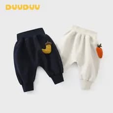DUUUDUU bebê calças de bunda grande 2026 novo estilo estilo coreano moletom infantil primavera outono meninos calças