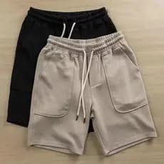 Shopping invertido High-End esportes pesados Casual quarto Shorts masculino de malha Sweatpants verão solto calças de ci