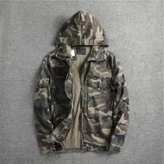 Ami cáqui Retro camuflagem jaqueta de carga masculina outono manga comprida puro algodão camisa Casual jaqueta Bomber am