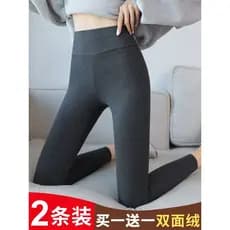 Tamanho grande alemão veludo quente outono calças femininas 2026 novo estilo outono inverno gordura mm Leggings de cintu
