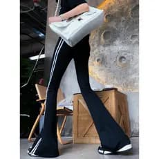 Wei La tubarão calças femininas exterior Wear 2025 novo estilo primavera outono cintura alta Plus Size irmã gorda mm mai