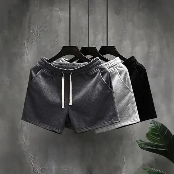 Estilo americano na moda solto All-Match Shorts masculino verão cordão elástico Casual correndo calças esportivas puro a