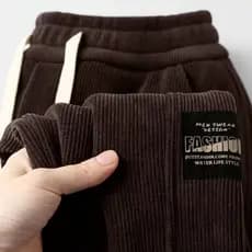 Pedido de exportação de comércio exterior outono inverno forro de lã engrossado calças casuais pé masculino esportes cal