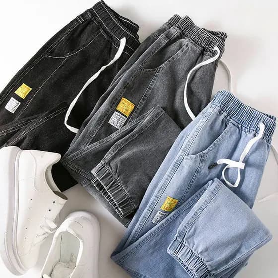 Macacão Jeans juventude confortável calças finas 2026 novo estilo Street Wear solto All-Match na moda calças de tamanho