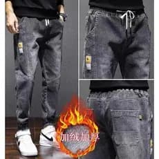 Outono inverno novo estilo velo-velo Jeans Casual Street Wear solto lavado um