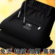 Outono inverno forro de lã solto calças de perna reta elástico de cintura alta Sweatpants cintura elástica calças casuai