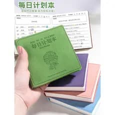 Planejador diário portátil portátil Mini caderno de bolso gerenciamento de tempo autodisciplina relógio programação cade