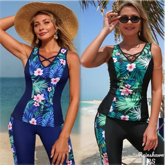 LS|Maio Plus Size Roupa de Banho Grande Esportes Maio Natação Maio Plus Size Estampado Colete Maio Feminino Praia