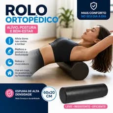 Rolo Ortopédico 60x20 Liberação Miofascial Pilates Yoga Lombar