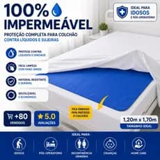 Oleado Hospitalar Impermeável 1,20x1,70 Proteção Colchão Incontinência Idoso Cama Hospitalar