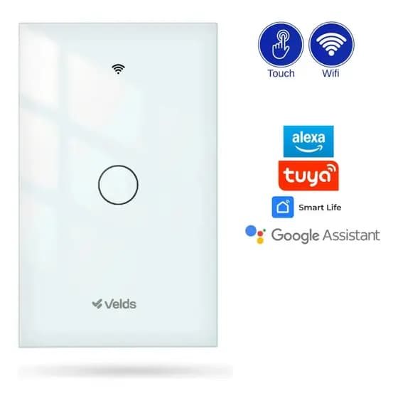 Interruptor Inteligente 4x2 Wifi 1 Botão Touch Bivolt Alexa