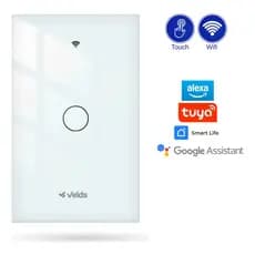 Interruptor Inteligente 4x2 Wifi 1 Botão Touch Bivolt Alexa
