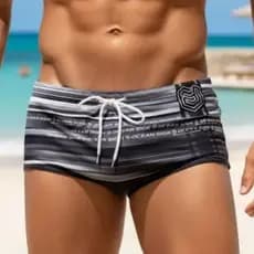 Sunga Boxer Masculina Cordão Com Estampa Forrado Verão Envio Imediato