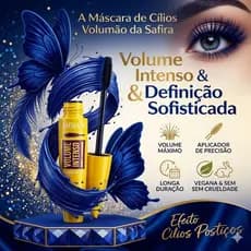 Máscara Para Cílios Rímel Volume Intenso Safira 7ml