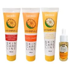 Kit Pele Limpa e Iluminada Skincare Safira - 4 Passos