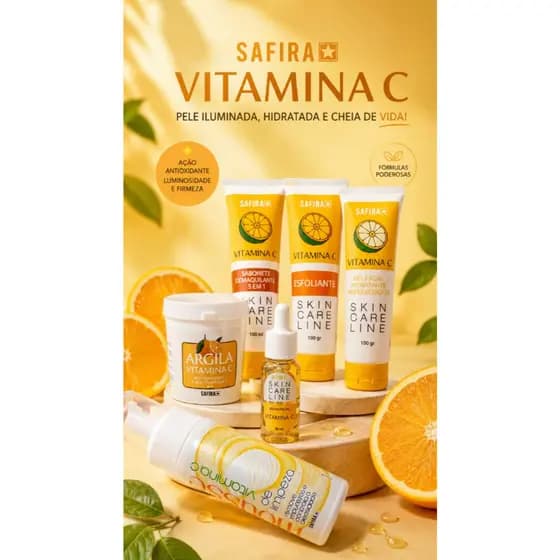 Kit Vitamina C Completo Safira - Pele bem cuidada