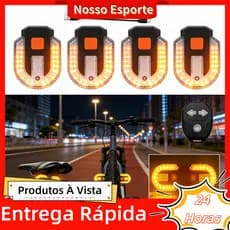Seta Traseira Bike Recarregável E Controle Sem Fio Usb 38 Leds À Prova De Agua