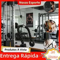Puxador Tríceps Corda Crossover Profissional Musculação Preto Puxador Corda Biceps