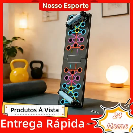 Apoio Para Flexão Prancha De Braço Treino Livre Exercicios Costas Ombro Armazenamento Dobrável