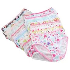 Kit Calcinha Infantil Menina 10 Peças Conforto Elástico Suave Estampas Fofas