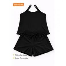 conjunto feminino linha noite moda casa confortável leve barato ideal para o dia home office