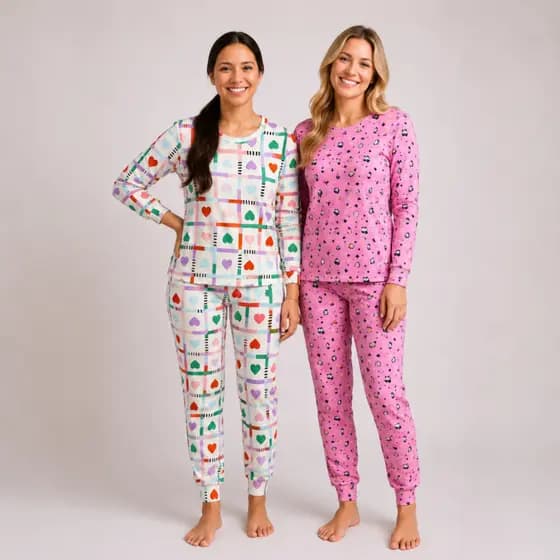 Kit 2 ou 1 Pijama Sortido Feminino Longo Suede Aveludado Inverno Conjunto Frio Confort Manga Longa