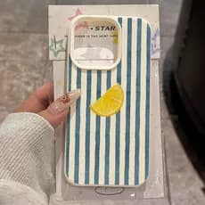 1 peça de capa de telefone em TPU com padrão de fatia de limão fresco de verão, compatível com iPhone/telefones, versão