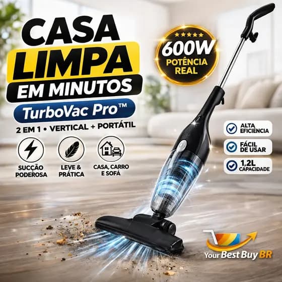 Aspirador de Pó 2 em 1 600W Portátil Com Fio Vertical Forte Sucção Limpeza Casa Carro Sofá 110V/220V