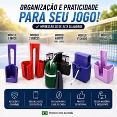 Suporte de Celular para Rede Beach Tennis, Tênis, Vôlei e Badminton | Gravação de Jogos e Treinos