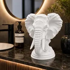 Escultura Cabeça de Elefante 3D Decorativa Premium em PLA | Estátua Moderna Luxo para Sala, Escritório e Lavabo