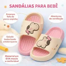 Chinelo Menina Capivara Slide Macio Leve Infantil Unissex Envio Rápido Promoção